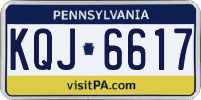 PA license plate KQJ6617