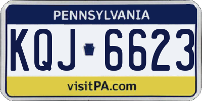 PA license plate KQJ6623