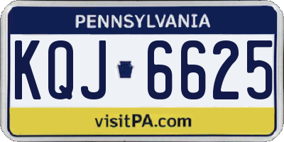 PA license plate KQJ6625