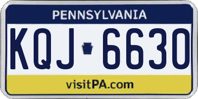 PA license plate KQJ6630