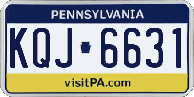 PA license plate KQJ6631