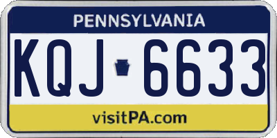 PA license plate KQJ6633