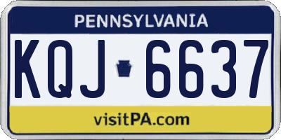PA license plate KQJ6637