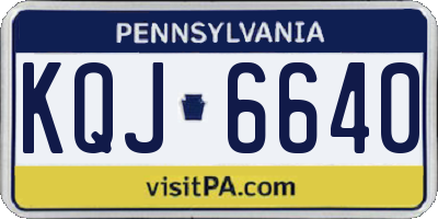 PA license plate KQJ6640