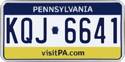 PA license plate KQJ6641