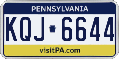 PA license plate KQJ6644