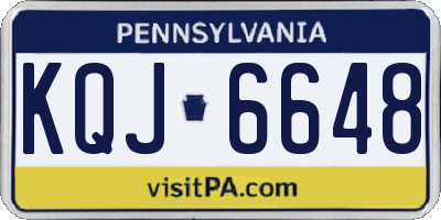 PA license plate KQJ6648