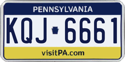 PA license plate KQJ6661