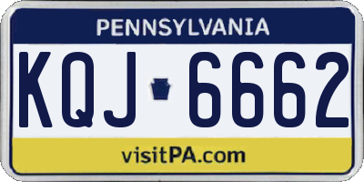 PA license plate KQJ6662