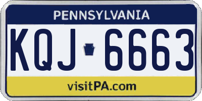 PA license plate KQJ6663