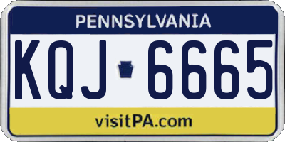 PA license plate KQJ6665