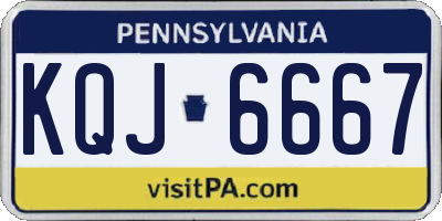 PA license plate KQJ6667