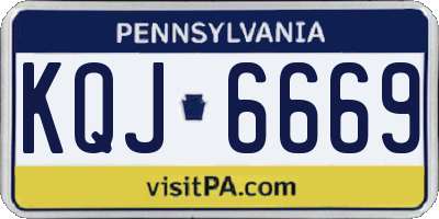 PA license plate KQJ6669