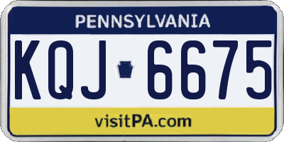 PA license plate KQJ6675