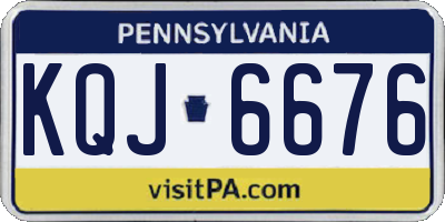 PA license plate KQJ6676