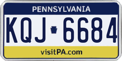 PA license plate KQJ6684