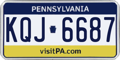 PA license plate KQJ6687