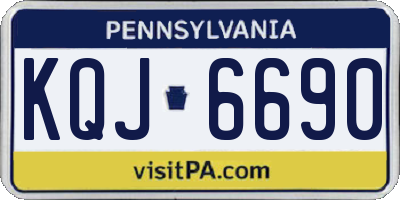PA license plate KQJ6690