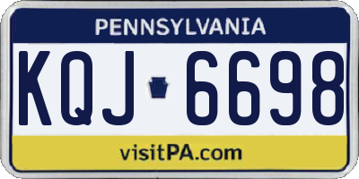 PA license plate KQJ6698