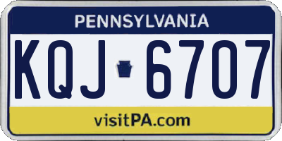 PA license plate KQJ6707