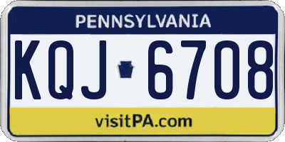 PA license plate KQJ6708