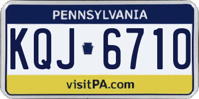 PA license plate KQJ6710