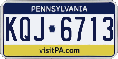 PA license plate KQJ6713