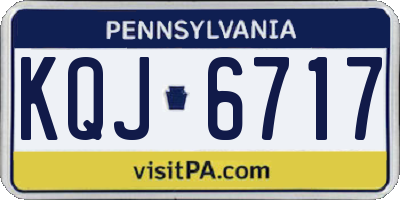 PA license plate KQJ6717