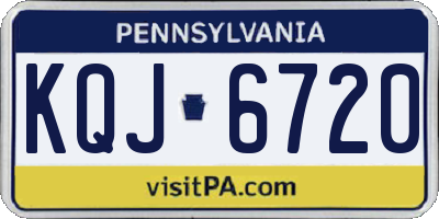 PA license plate KQJ6720