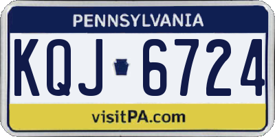 PA license plate KQJ6724