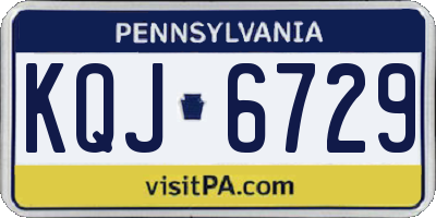 PA license plate KQJ6729