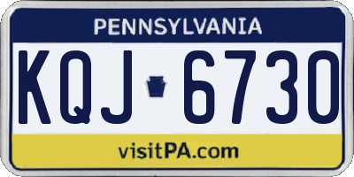 PA license plate KQJ6730