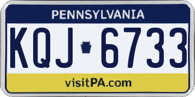 PA license plate KQJ6733