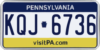 PA license plate KQJ6736