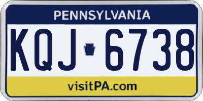 PA license plate KQJ6738