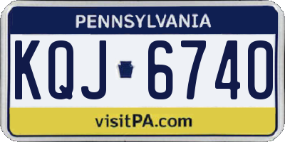PA license plate KQJ6740