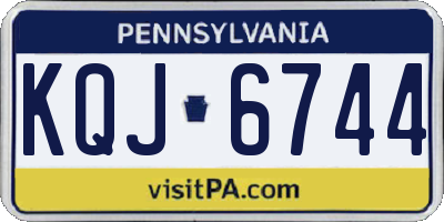 PA license plate KQJ6744
