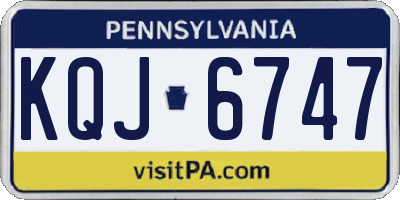 PA license plate KQJ6747