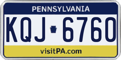 PA license plate KQJ6760