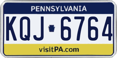 PA license plate KQJ6764