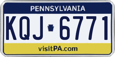 PA license plate KQJ6771