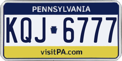 PA license plate KQJ6777