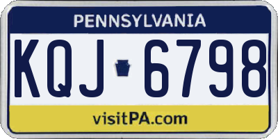 PA license plate KQJ6798