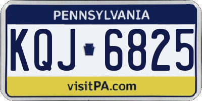 PA license plate KQJ6825