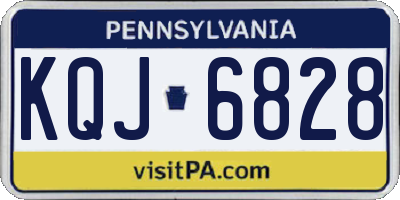 PA license plate KQJ6828