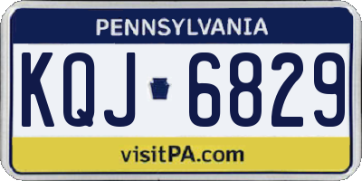 PA license plate KQJ6829