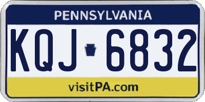 PA license plate KQJ6832