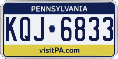 PA license plate KQJ6833