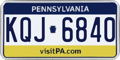 PA license plate KQJ6840
