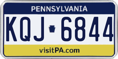 PA license plate KQJ6844
